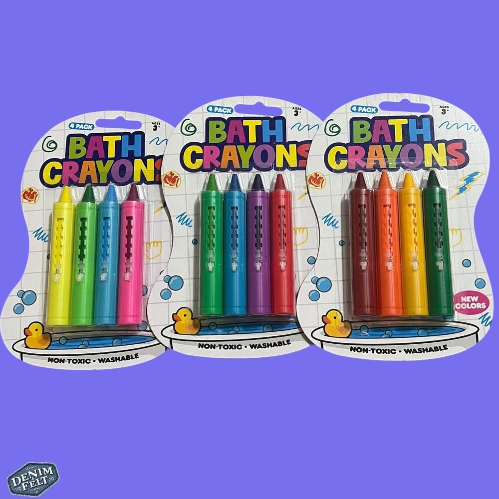 Big Time Kid Bath Tub Crayons Non Toxic Magic Crayons| Set of 3 Packs/12 Crayons